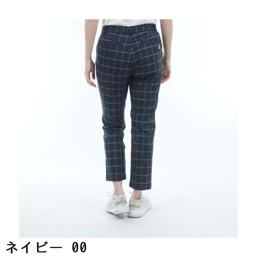 マンシングウェア Munsingwear SEASON COLLECTION ストレッチウインドペンチェック8分丈パンツ レディスの画像