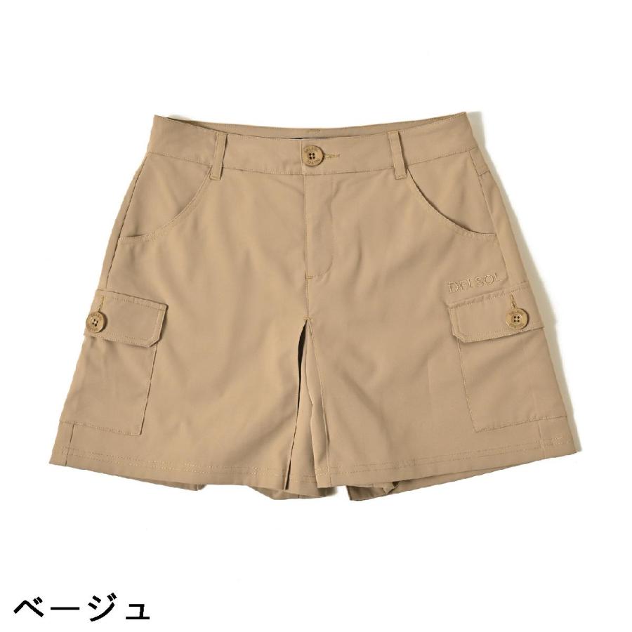 デルソルゴルフ DELSOL GOLF 夏生地軽量プリーツ入りキュロット