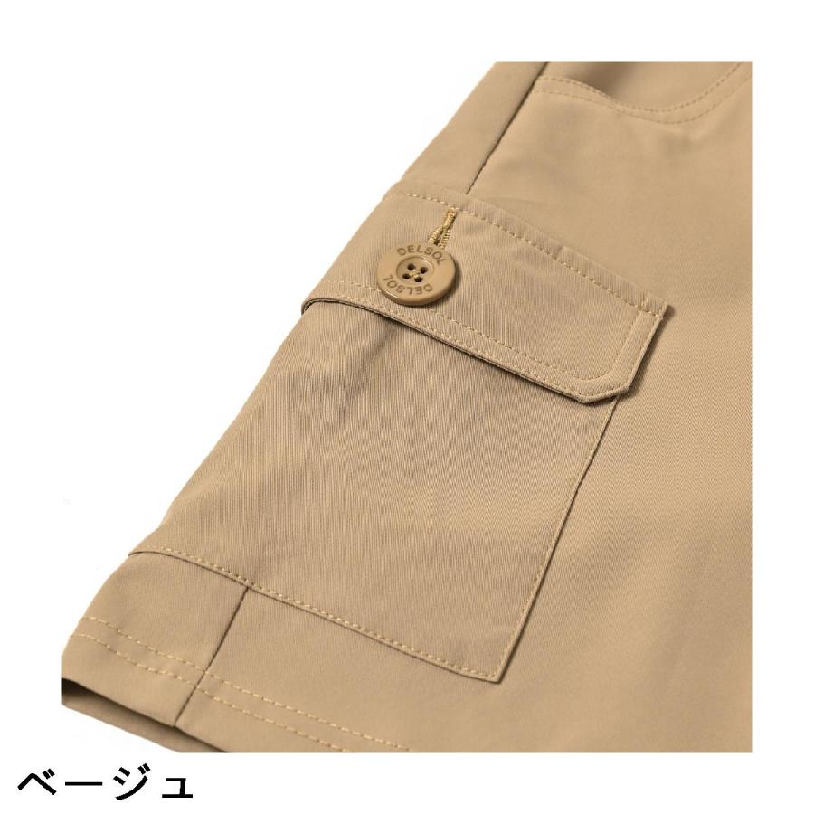 デルソルゴルフ DELSOL GOLF 夏生地軽量プリーツ入りキュロット