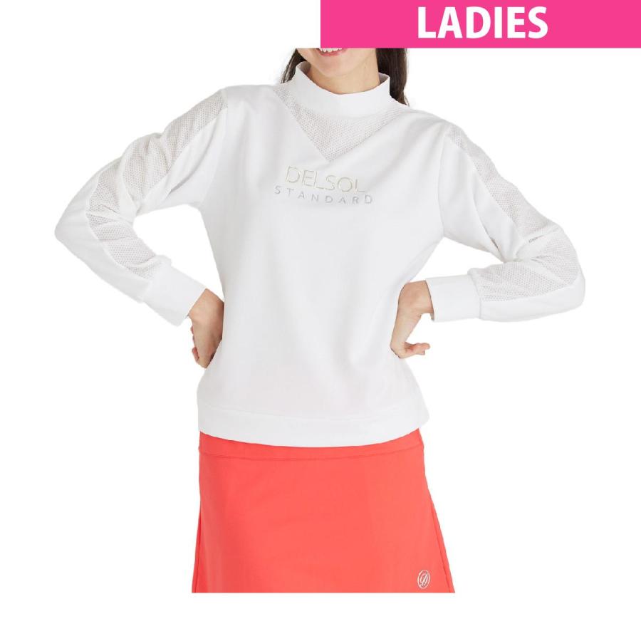 デルソルゴルフ　DELSOL GOLF　袖メッシュ長袖プルオーバー　レディス デルソルゴルフ DELSOL GOLF 袖メッシュ長袖プルオーバー レディス