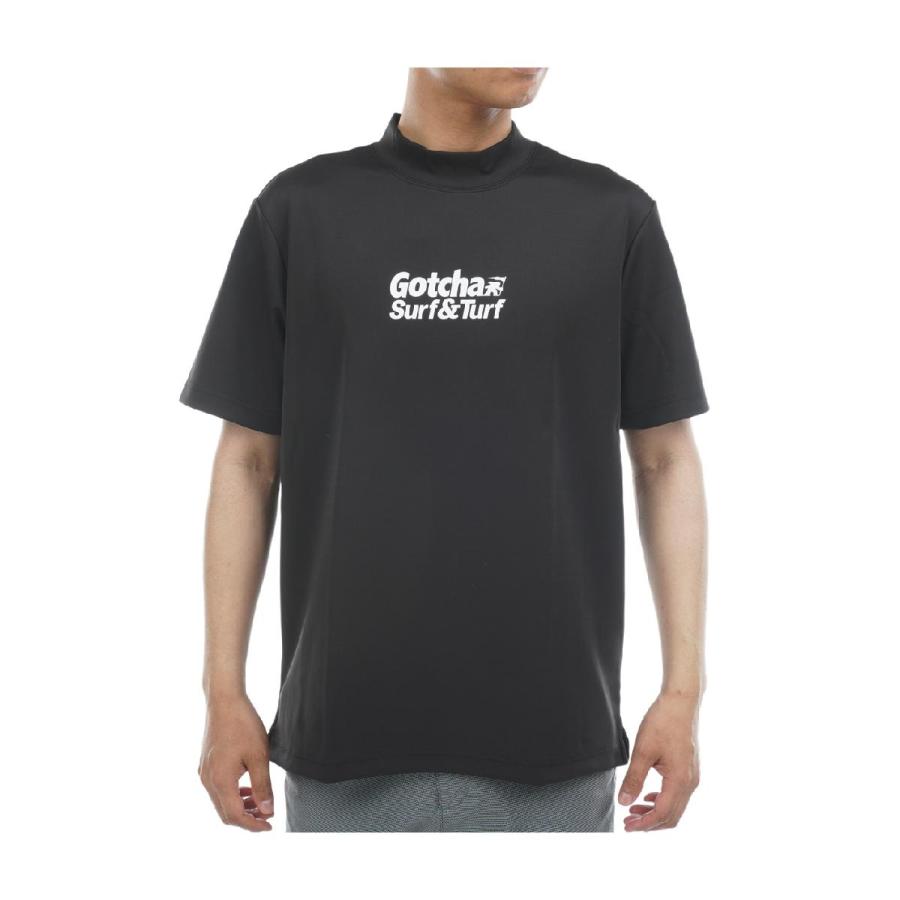 GOTCHA GOLF ガッチャゴルフ　モックネック半袖シャツブラック白　M2枚 GOTCHA GOLF ガッチャゴルフ ストレッチ スムース ワントーン モック