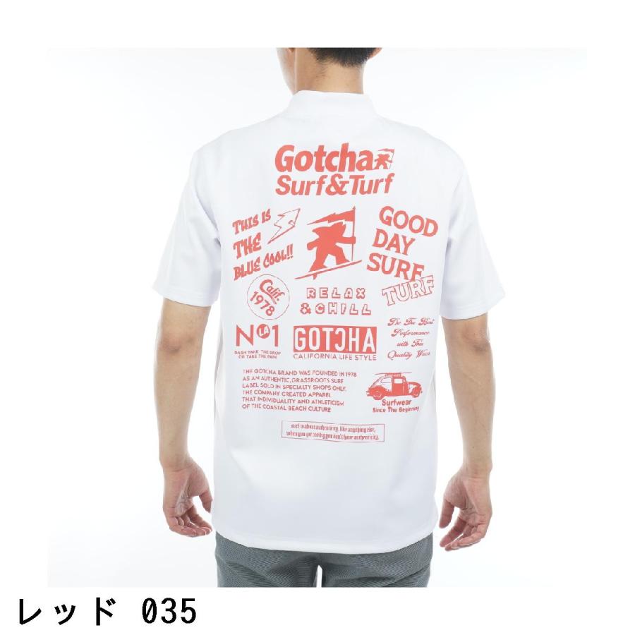 GOTCHA GOLF ガッチャゴルフ ストレッチ スムース ワントーン モック