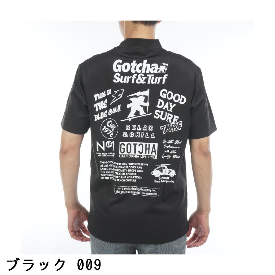 GOTCHA GOLF ガッチャゴルフ　モックネック半袖シャツブラック白　M2枚 GOTCHA GOLF ガッチャゴルフ ストレッチ スムース ワントーン モック