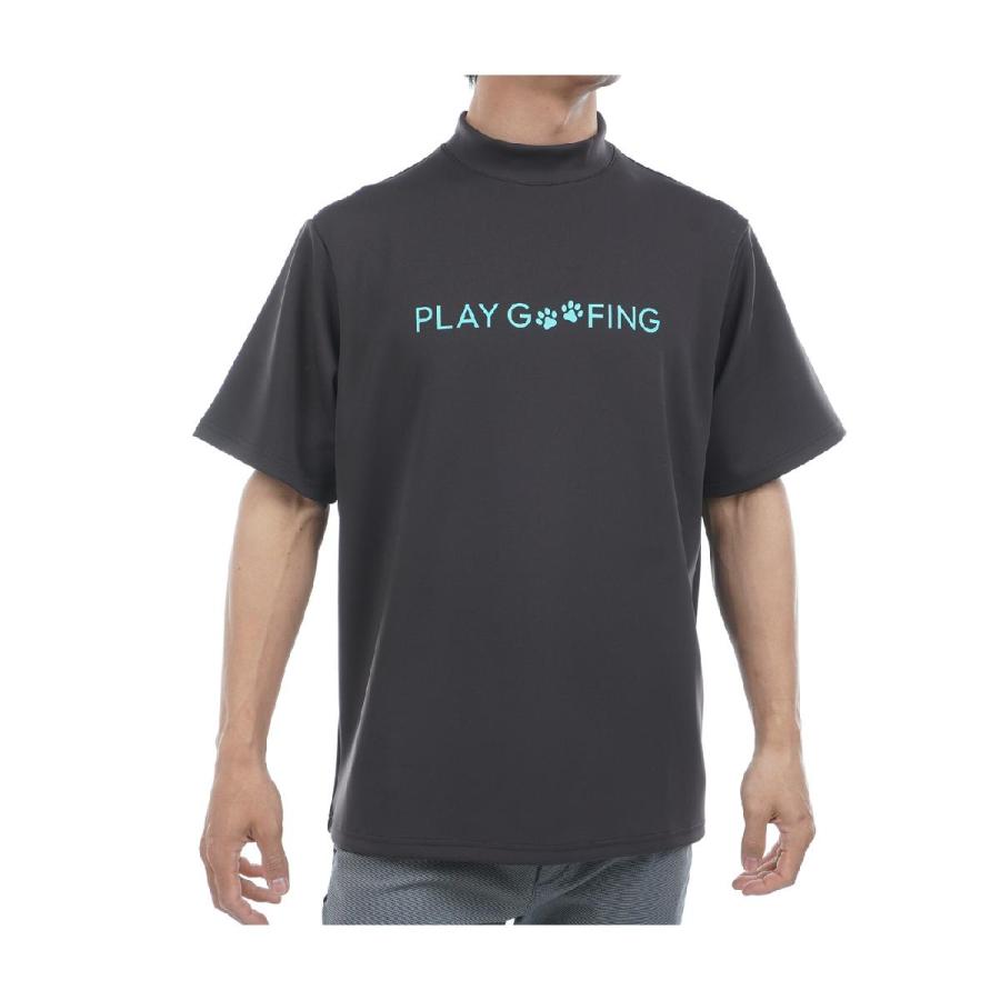 プレイグーフィング PLAYGOOFING ストレッチ モックネック半袖シャツ