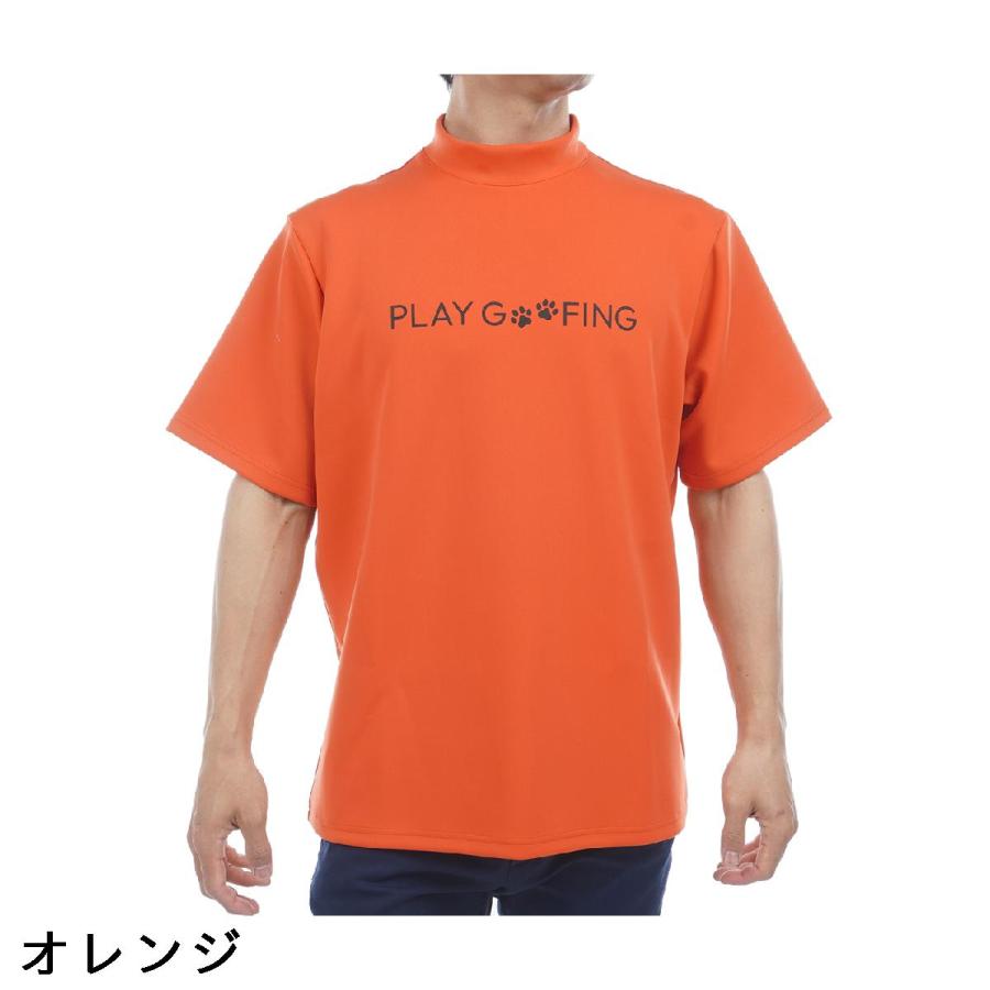 プレイグーフィング PLAYGOOFING ストレッチ モックネック半袖シャツ