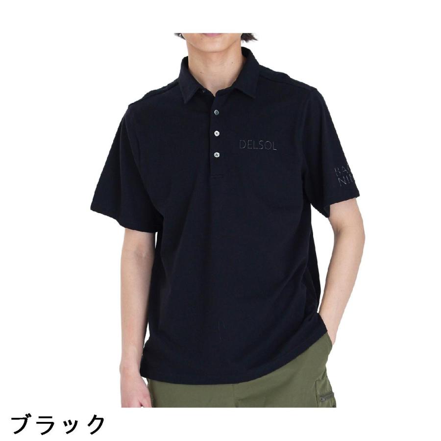 デルソルゴルフ DELSOL GOLF オーバーサイズ鹿の子半袖ポロシャツ