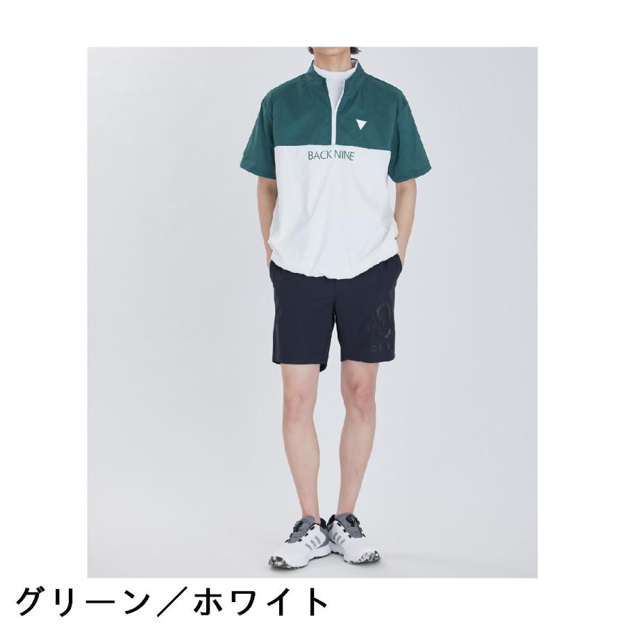 デルソルゴルフ DELSOL GOLF ハーフジップ半袖ブルゾン : GDOゴルフ