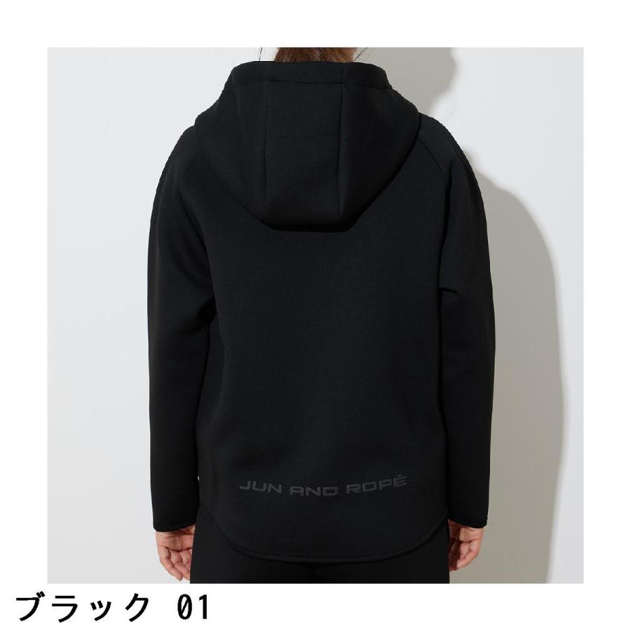 ジュン アンド ロペ　JUN & ROPE　セットアップ対応 ストレッチ ダンボールニットフルジップパーカー JUN&ROPE'（ジュンアンドロペ） ジュン アンド ロペ JUN & ROPE