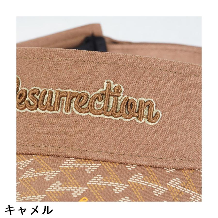【新品・未使用】レザレクション　ベージュサンバイザー　FREEサイズ レザレクション Resurrection GMブリムサンバイザー : GDOゴルフ