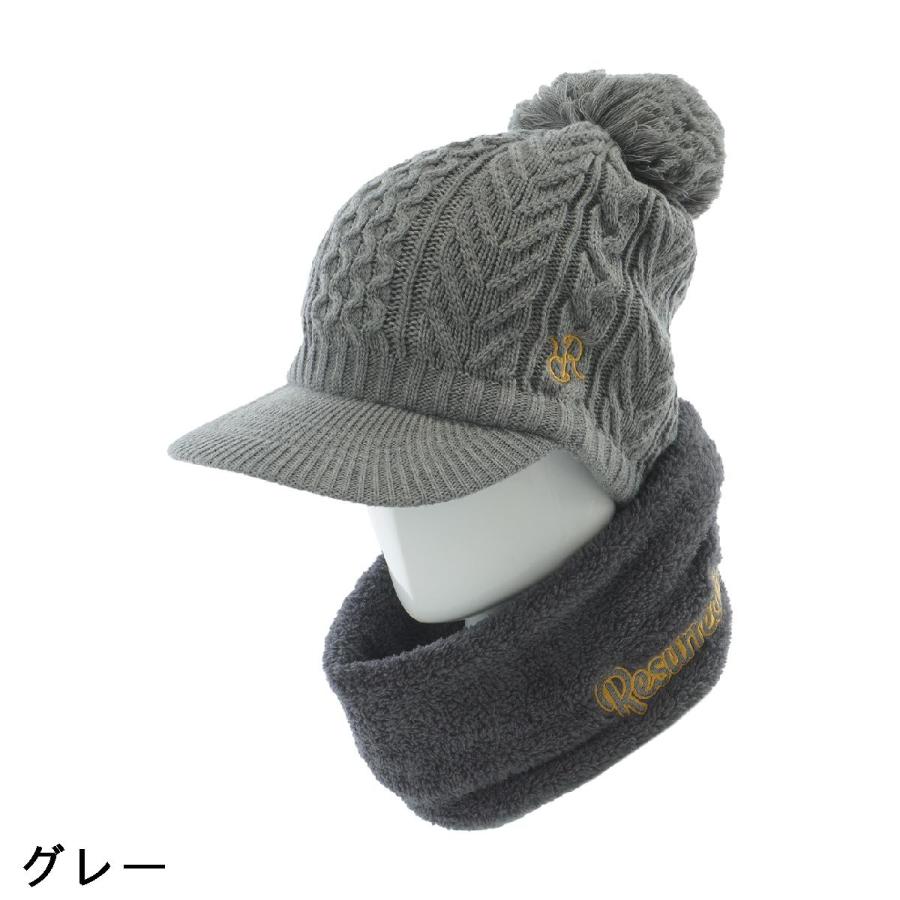 レザレクション　Resurrection　ネックウォーマー付き バイザーニットキャップ レザレクション Resurrection ネックウォーマー付き バイザーニット