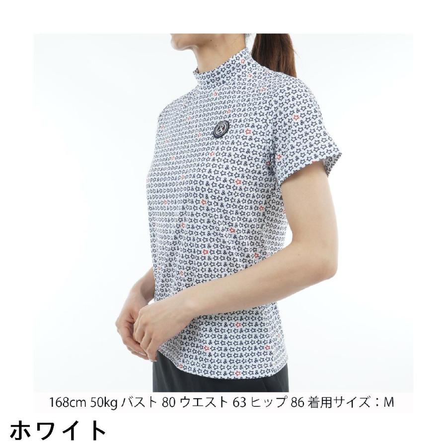 and per se（アンパスィ） ストレッチ ソルケア3Dプリンテッド モック