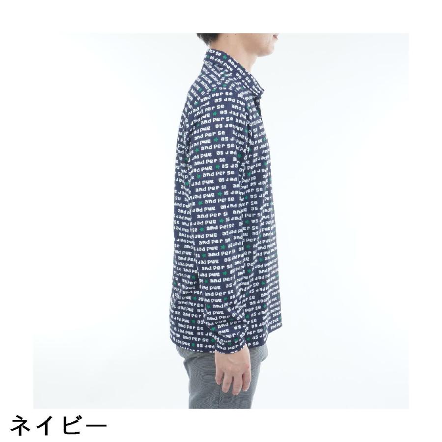 and per se（アンパスィ） ストレッチ ソルケアドットプリンテッド長袖