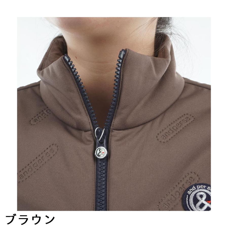 and per se（アンパスィ） ストレッチ エアジャスター中綿ベスト