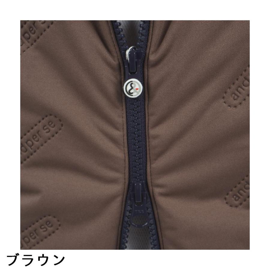 and per se（アンパスィ） ストレッチ エアジャスター中綿ベスト