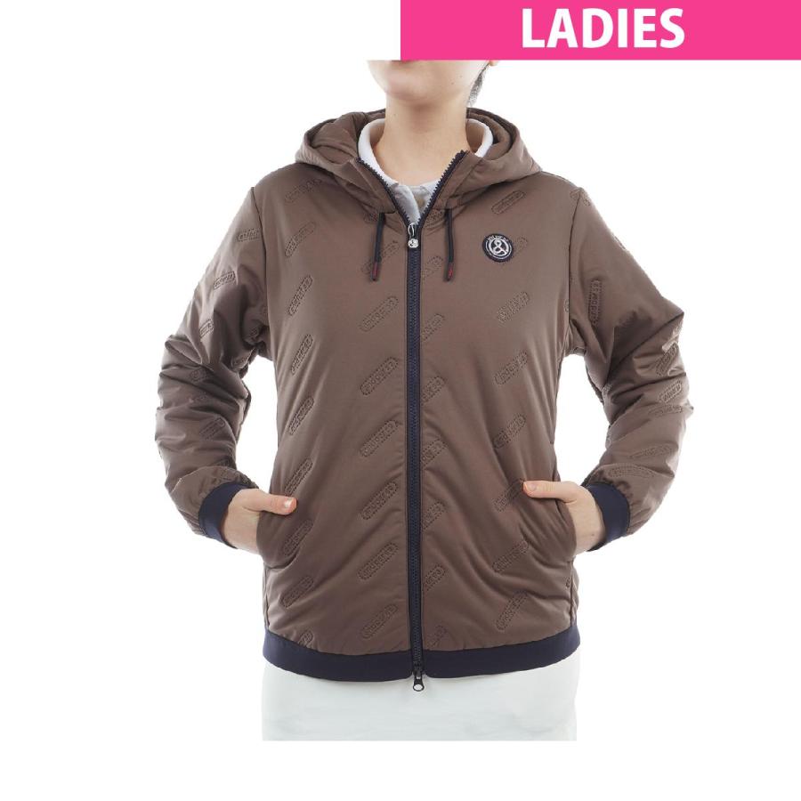 アンパスィ　and per se　ストレッチ エアジャスター中綿フーディーブルゾン　レディス and per se（アンパスィ） ストレッチ エアジャスター中綿フーディー