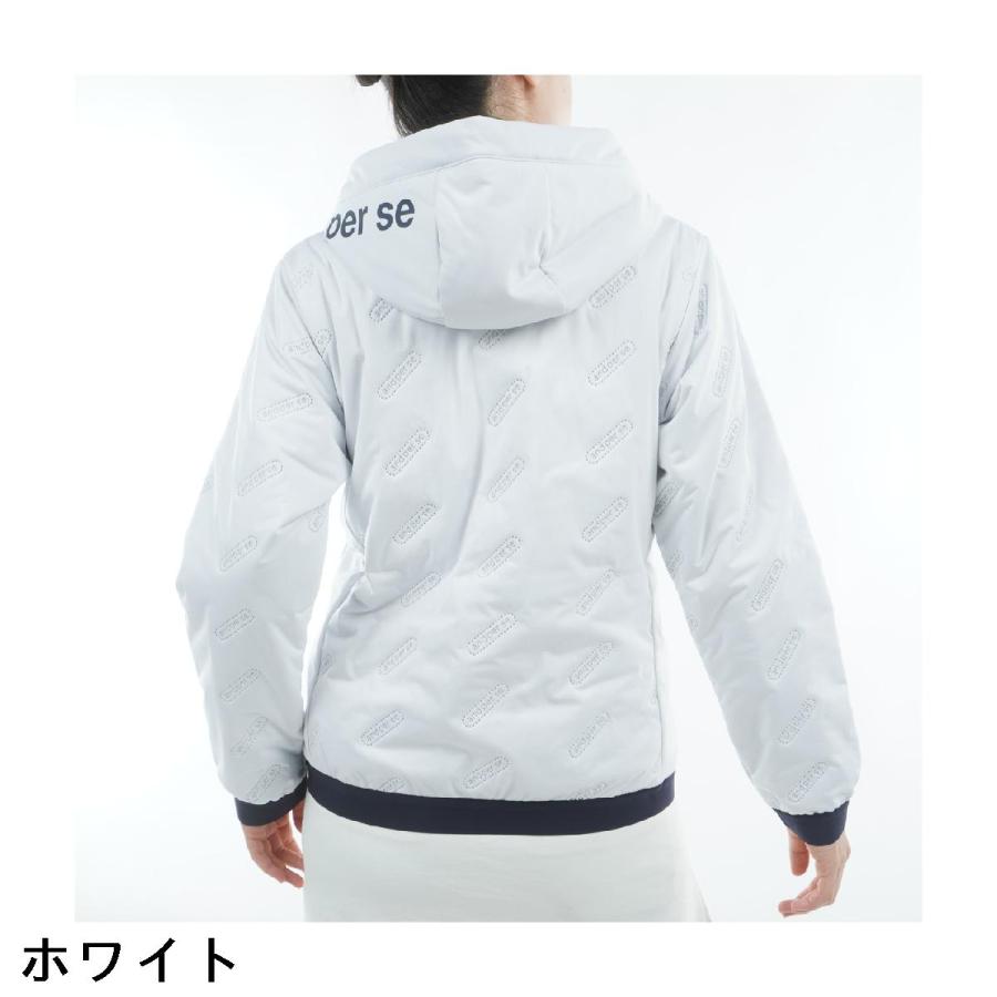 and per se（アンパスィ） ストレッチ エアジャスター中綿フーディー