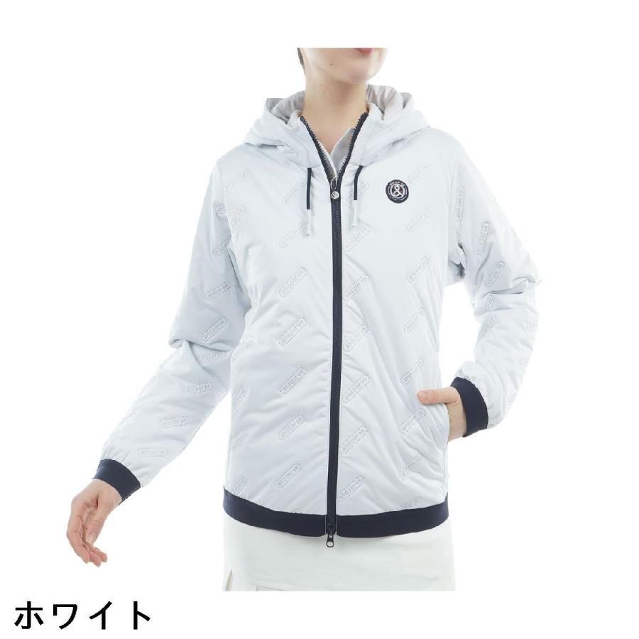 and per se（アンパスィ） ストレッチ エアジャスター中綿フーディー