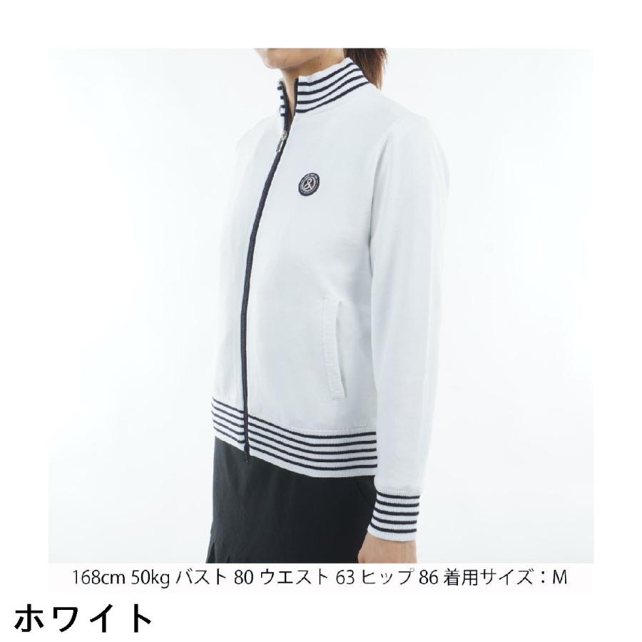 アンパスィ 防風ブルゾン ニットジャケット ジップ ハイネック ゴルフウェア M and per se（アンパスィ） ストレッチ ウインドシャッター防風ニット