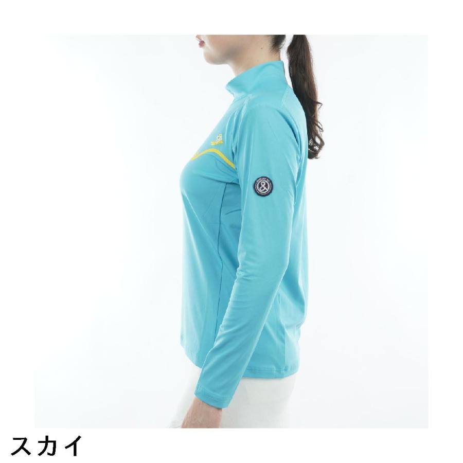and per se（アンパスィ） ストレッチ マシュマロジャージー長袖モック