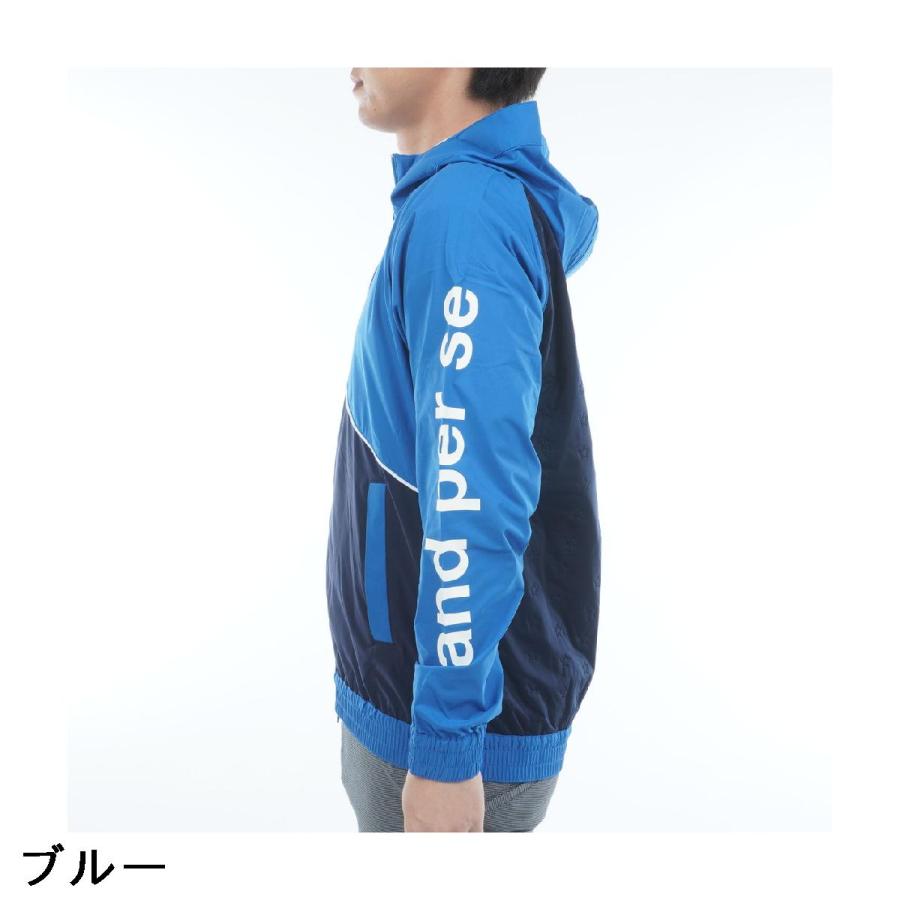 新品 アンパスィ ゴルフ ストレッチ エアジャスター切替デザインブルゾン/L and per se（アンパスィ） ストレッチ エアジャスター切替ブルゾン