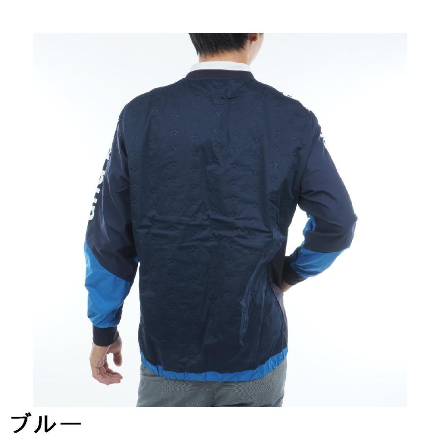 新品 アンパスィ ゴルフ ストレッチ エアジャスター切替デザインブルゾン/L メンズ アンパスィ ゴルフウェア アウター エアジャスター切替ブルゾン