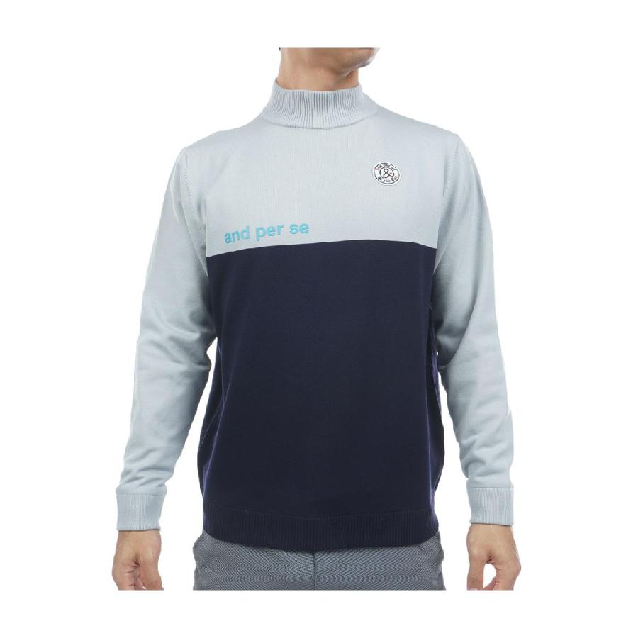 アンパスィ　and per se　ストレッチ ウインドシャッター袖防風ハイネックセーター and per se（アンパスィ） ストレッチ ウインドシャッター袖防風