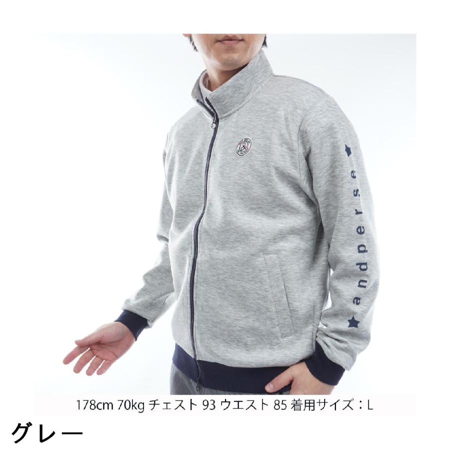 and per se アンパスィ ゴルフ ジャンバー グレー ダウン Mサイズ and per se（アンパスィ） ストレッチ ショットスムーザースウェット