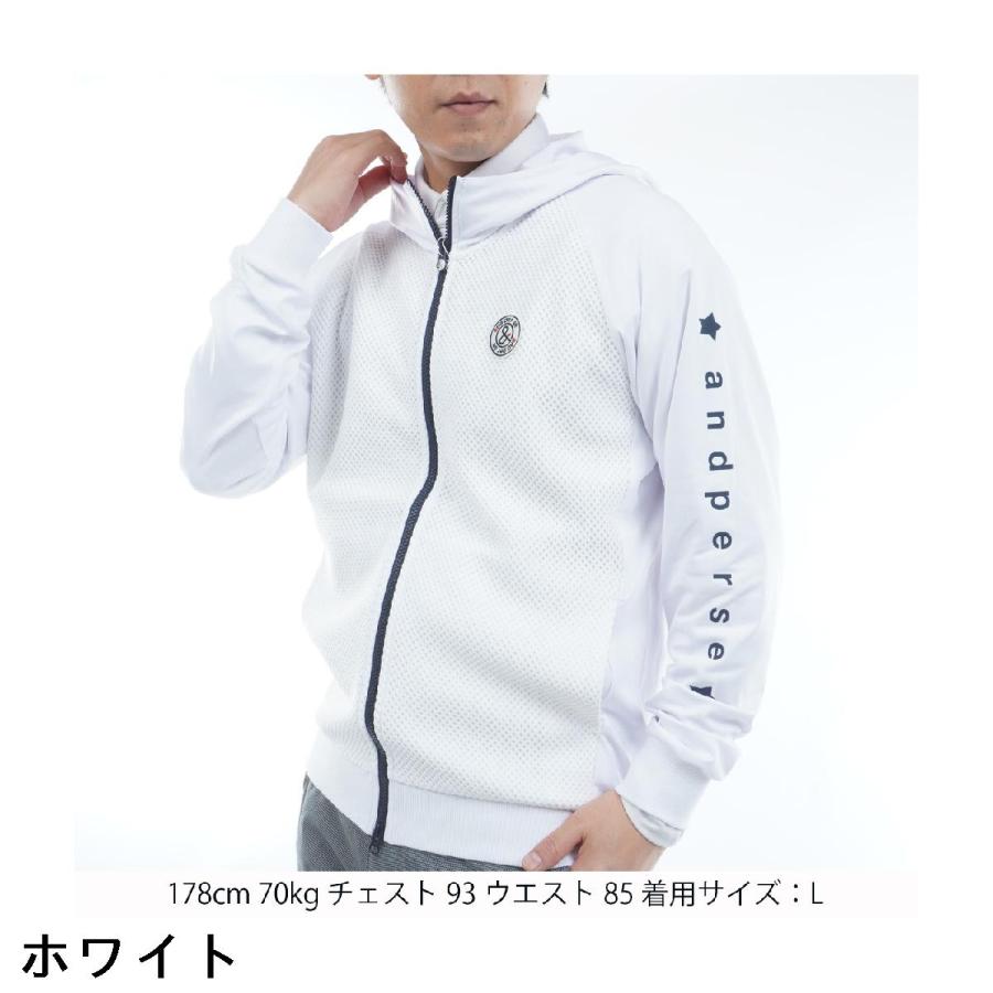 and per se (アンパスィ) ブルゾン（レディース） ホワイト L and per se（アンパスィ） ゴルフウェア レディース ジャケット