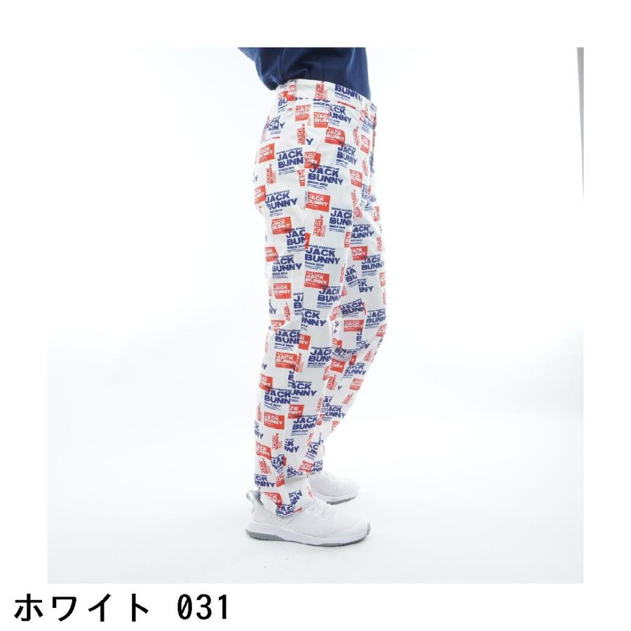 新品【Jack Bunny】ロングパンツ ジャージツイル・マルチロゴ柄 【公式