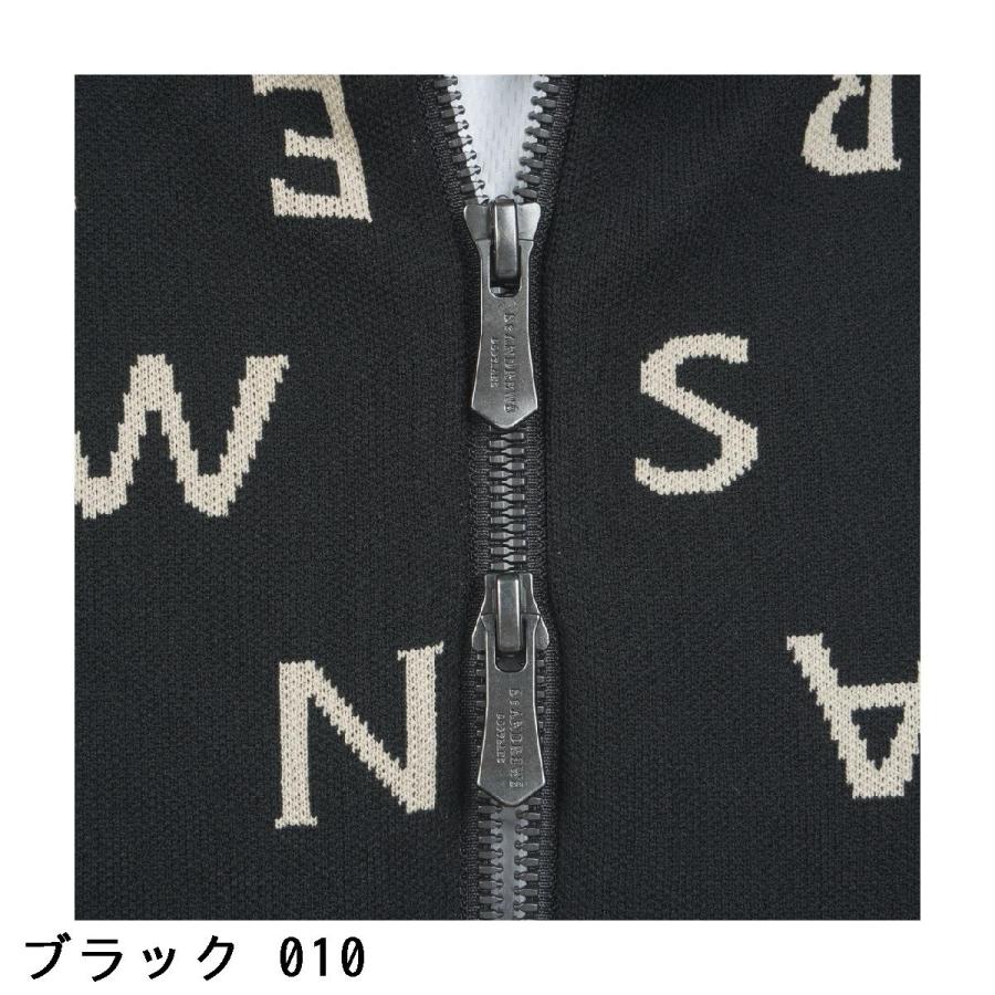St Andrews ロゴ入りニットセーター St ANDREWS セント・アンドリュース ロゴジャカードニットフルジップ