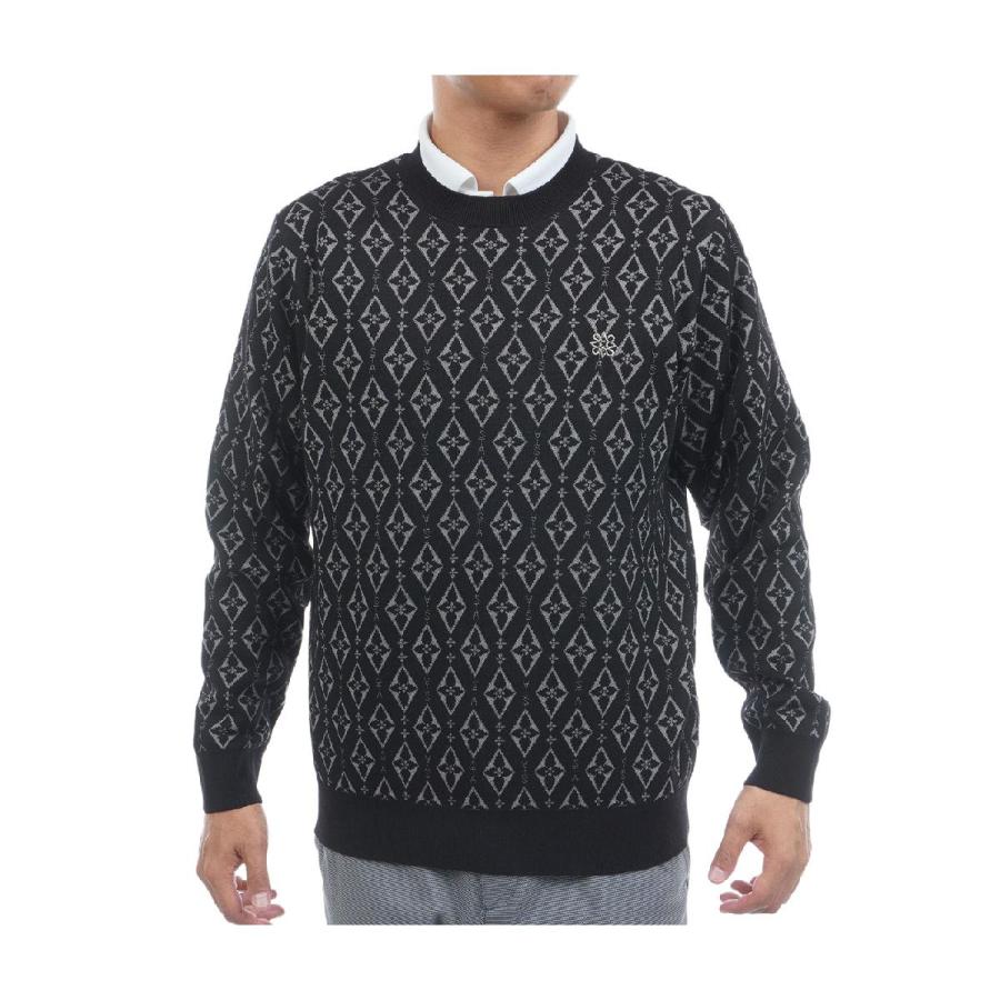 セント・アンドリュース　St ANDREWS　ダイヤロゴジャカード プルオーバーセーター セント・アンドリュース St ANDREWS ダイヤロゴジャカード プル