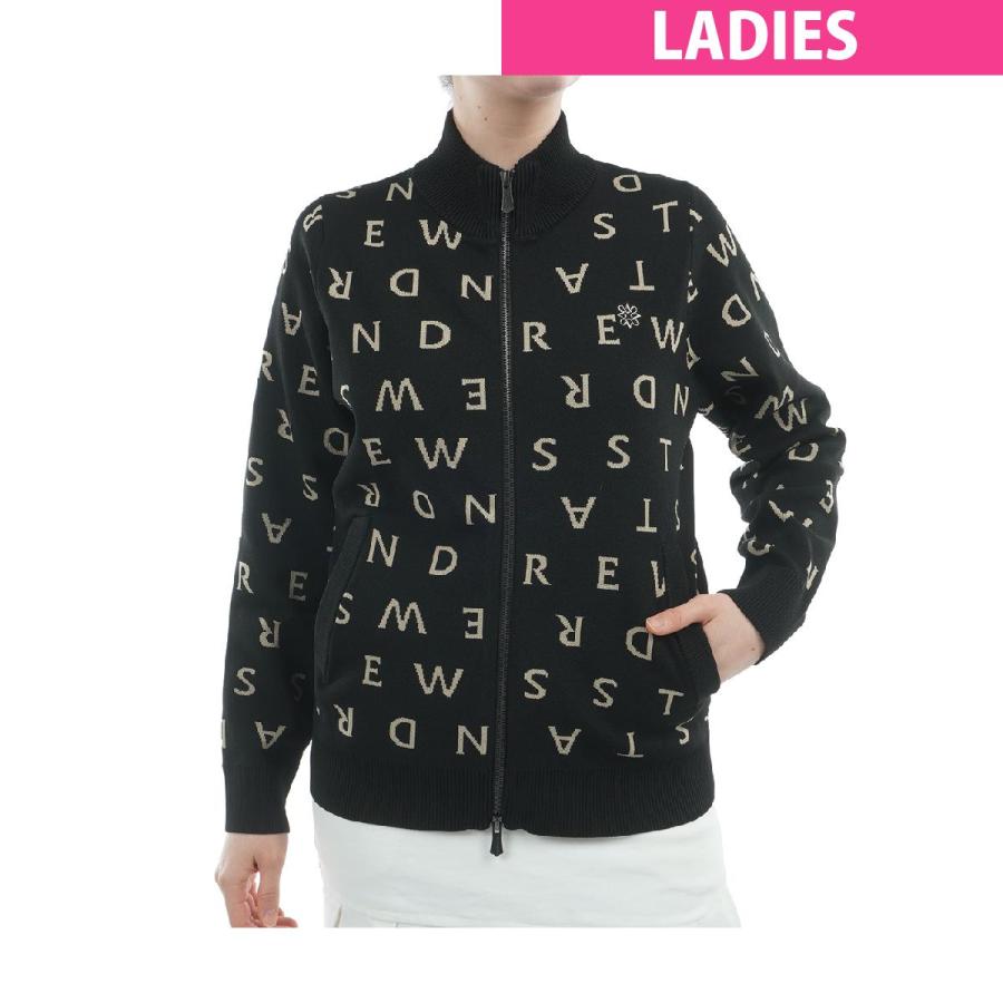 セント・アンドリュース　St ANDREWS　ロゴジャカードフルジップセーター　レディス セント・アンドリュース St ANDREWS ロゴジャカードフルジップセーター