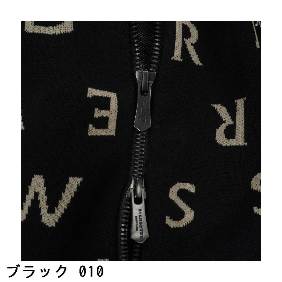 セント・アンドリュース St ANDREWS ロゴジャカードフルジップセーター