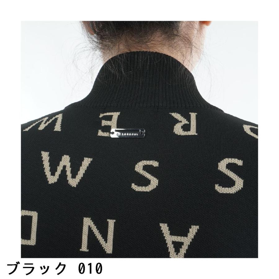 セント・アンドリュース St ANDREWS ロゴジャカードフルジップセーター