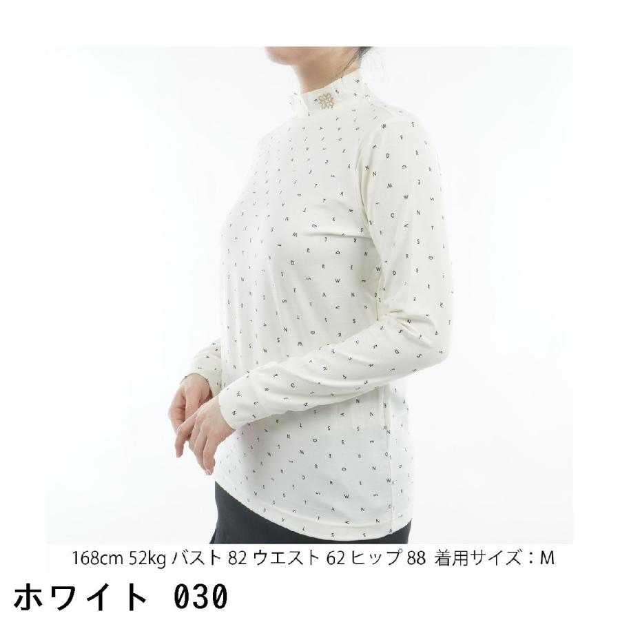 セント・アンドリュース　St ANDREWS　ソリストヒート ミニロゴプリント 長袖ハイネックシャツ　レディス セント・アンドリュース St ANDREWS ソリストヒート ミニロゴプリント