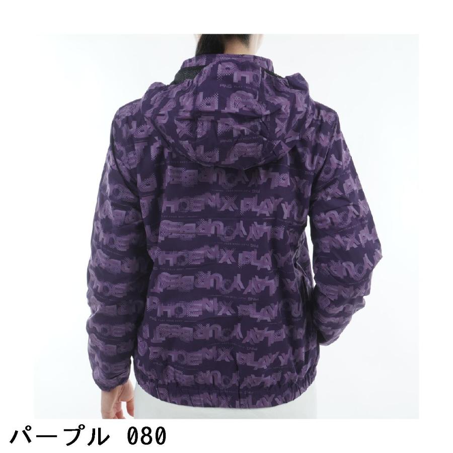 PING（ピン） 総柄プリント フーディーブルゾン レディス : GDOゴルフ