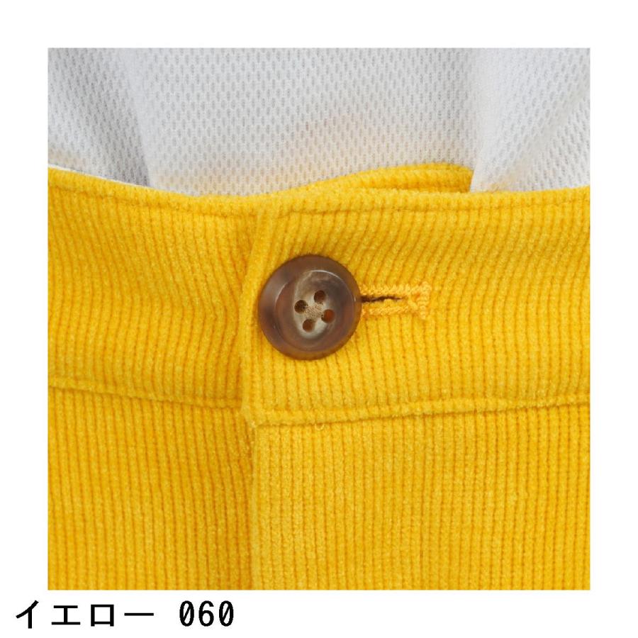 【イエロー】全方向ストレッチ ニットコーデュロイキュロットパンツ <LADIES LINE> (LADIES) PING（ピン） ニットコーデュロイ ツータックキュロットパンツ