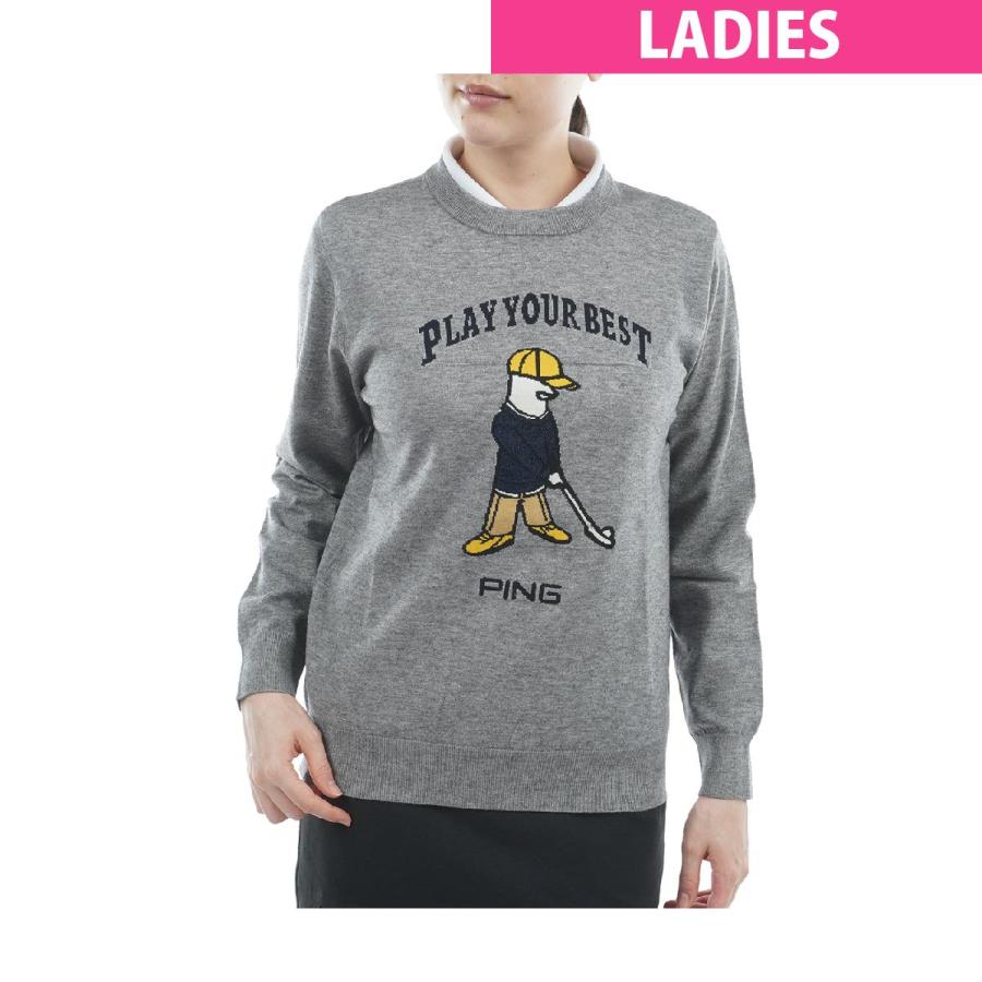 ピン　PING　Mr.PINGジャカード クルーネックセーター　レディス PING（ピン） PING Mr.PINGジャカード クルーネックセーター レディス