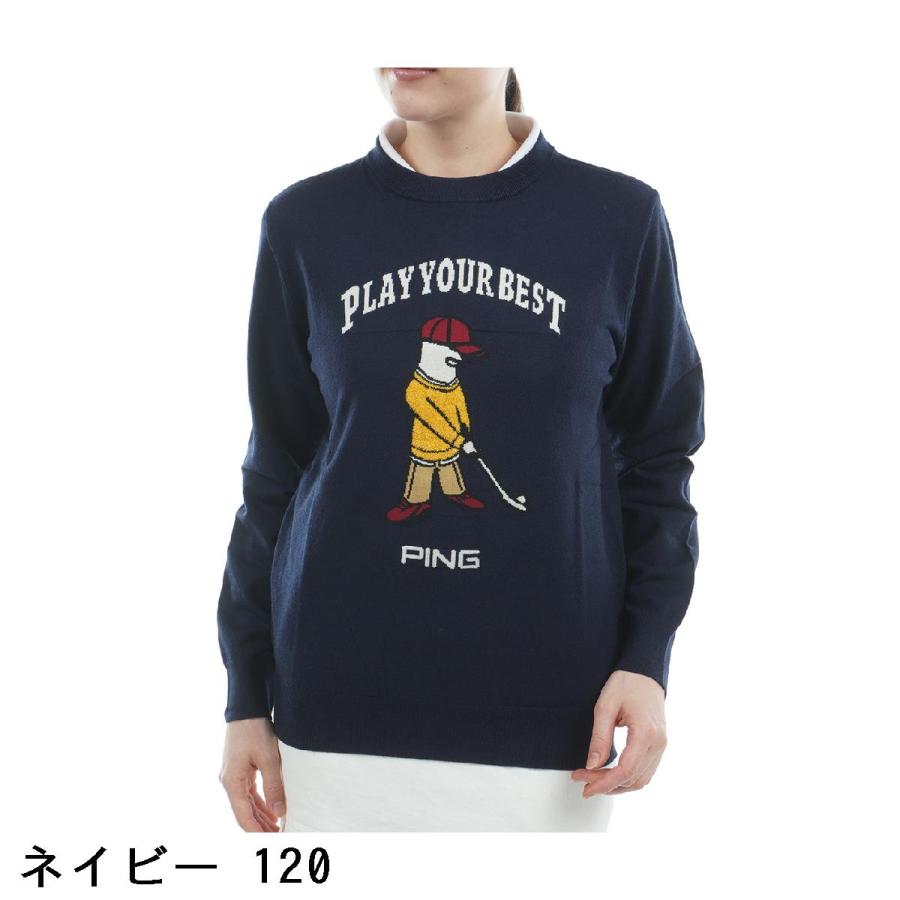 PING（ピン） PING Mr.PINGジャカード クルーネックセーター レディス
