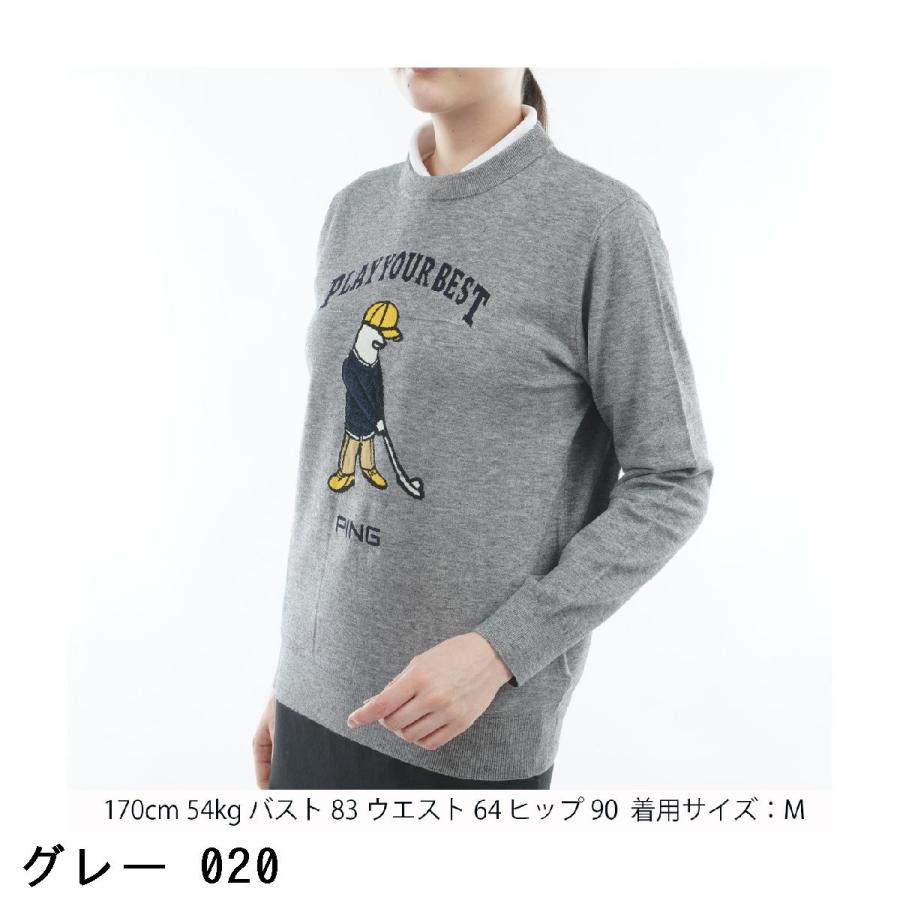 PING（ピン） PING Mr.PINGジャカード クルーネックセーター レディス