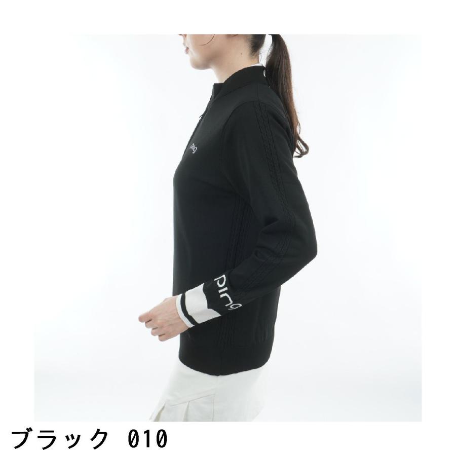 PING（ピン） ハーフジップ 袖ロゴジャカードセーター レディス : GDO