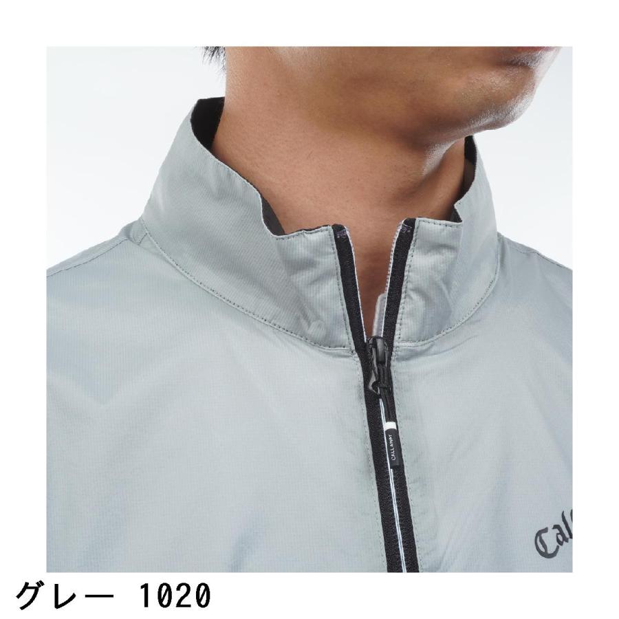 キャロウェイ 半袖 ナイロンジャケット LL グレー ハーフジップ ブルゾン Callaway（キャロウェイ） キャロウェイゴルフ Callaway Golf