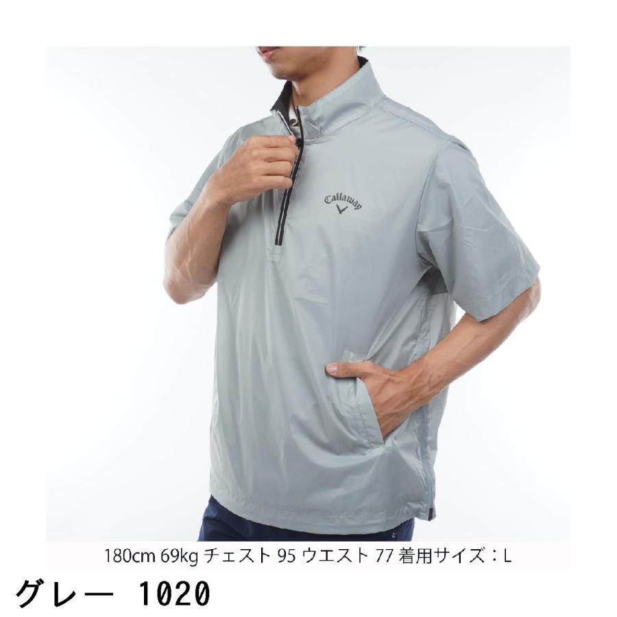 ゴルフィッカーズ　GDO限定 ストレッチ ハーフジップ・ワイド半袖ポロシャツ Callaway（キャロウェイ） キャロウェイゴルフ Callaway Golf