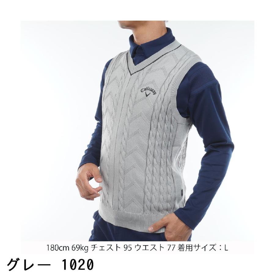 Callaway グレー Vネック ベスト L Callaway（キャロウェイ） キャロウェイゴルフ Callaway Golf Vネック
