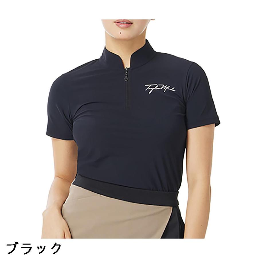 テーラーメイド　Taylor Made　ストレッチ ハーフジップ半袖モックシャツ　レディス TaylorMade（テーラーメイド） ストレッチ ハーフジップ半袖モック