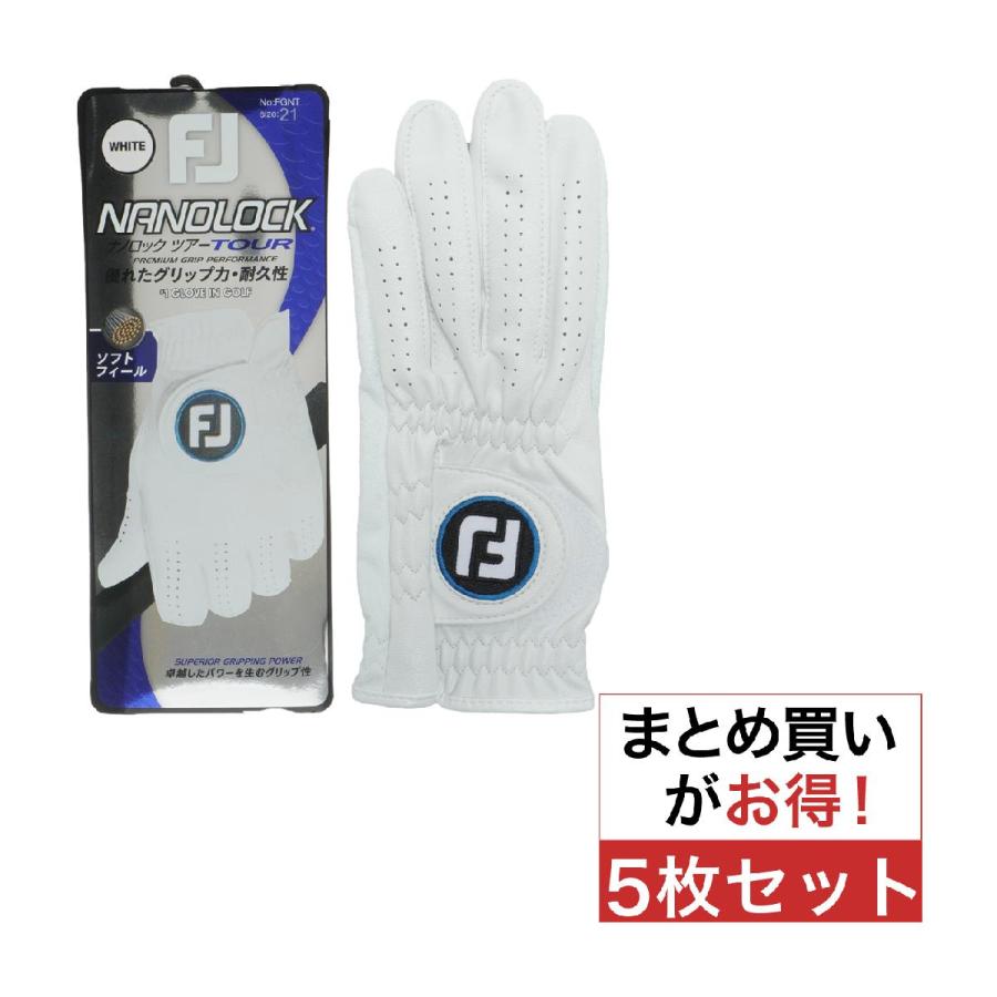 FootJoy（フットジョイ） ナノロック ツアー グローブ 5枚セット : GDO