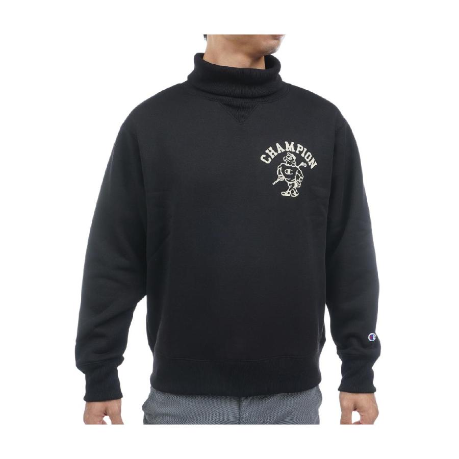 Champion ブラック タートルネック スウェット Champion（チャンピオン） チャンピオンゴルフ Champion GOLF