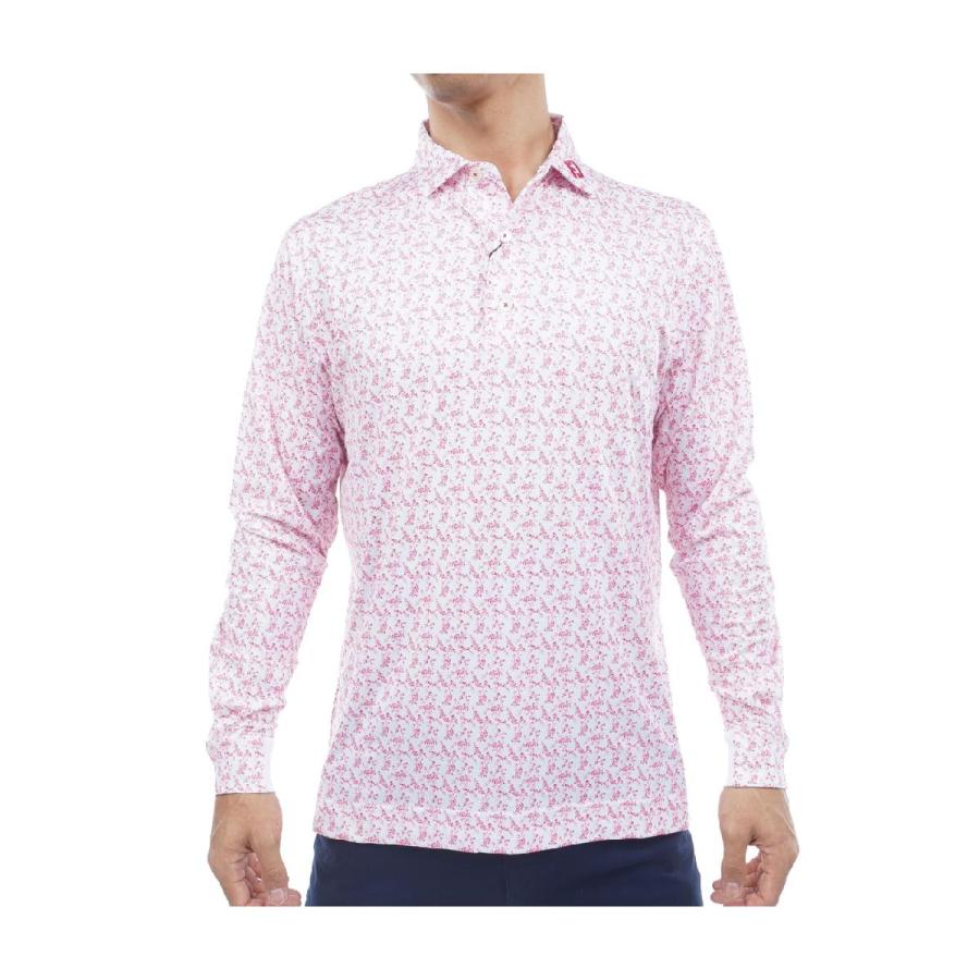 フットジョイ　Foot Joy　ハイストレッチ長袖ポロシャツ FootJoy（フットジョイ） ストレッチ ヴィンテージフラワープリント