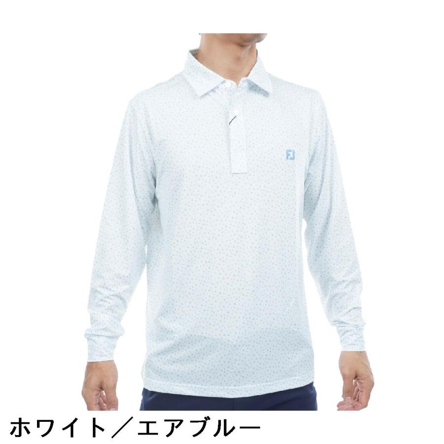 FootJoy（フットジョイ） ストレッチ バードプリント長袖ポロシャツ
