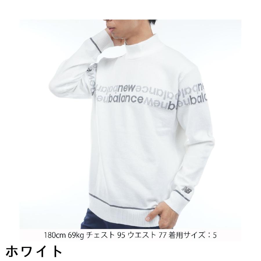 美品▲ニューバランスゴルフ セーター 白 5 XL ニット 新品 ホワイト ロゴ New Balance Golf（ニューバランスゴルフ） ニューバランス ロゴライン